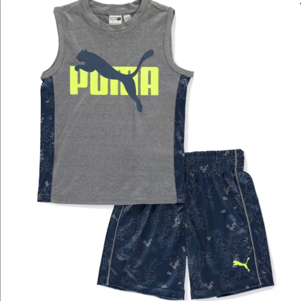PUMA Kids Boys Printed 2 Piece Set Size 5